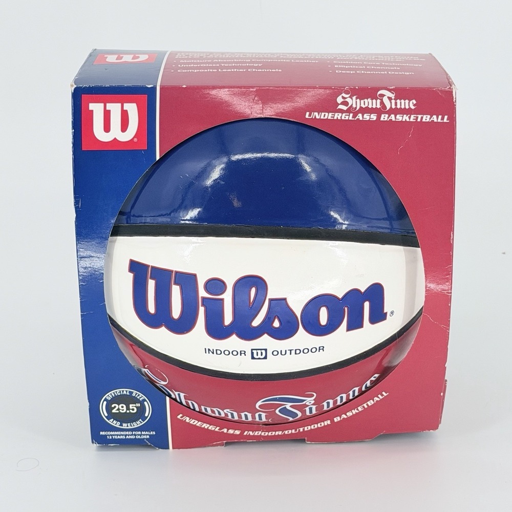 Wilson ShowTime UnderGlass Basketball 29.5" Vintage NOS Red White Blue READ